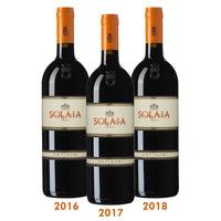 Solaia Verticale Toscana Igt 2016 2017 2018 Cantine Marchesi Antinori Set 3 Bottiglie