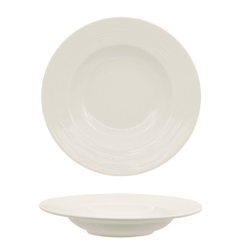 26 Cm Ariane Eclipse Deep Plate In Porcelain Set 6 Pcs