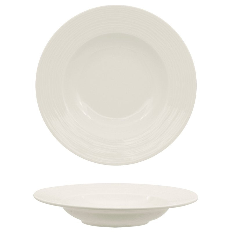 30 Cm Ariane Eclipse Pasta Plate in Porcelain Set 6 Pcs