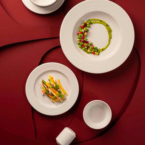 27 Cm Ariane Eclipse Flat Plate In Porcelain Set 12 Pcs