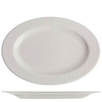 32 Cm Ariane Ripple Plat de Service Ovale en Porcelaine Set 6 Pcs