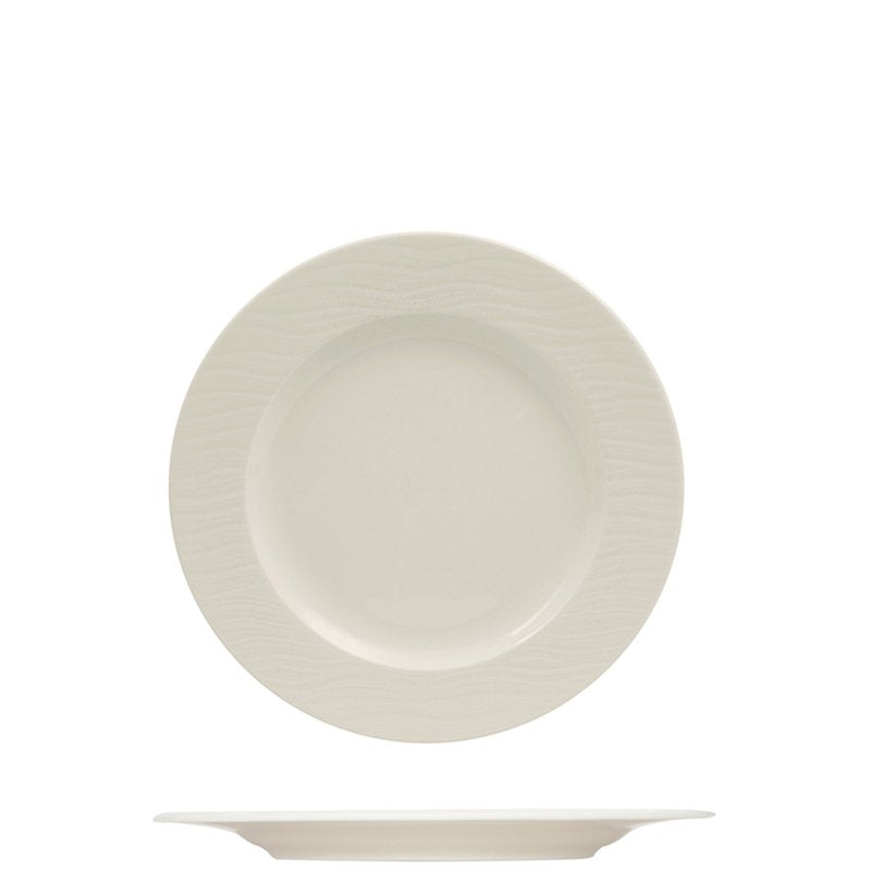 17 cm Ariane Ripple flat porcelain plate set of 12