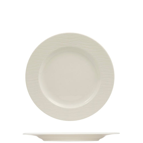 21 cm Ariane Ripple flat porcelain plate set of 12