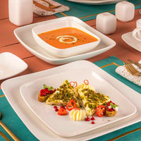 21x21 cm Ariane Vital Square deep porcelain plate set of 6