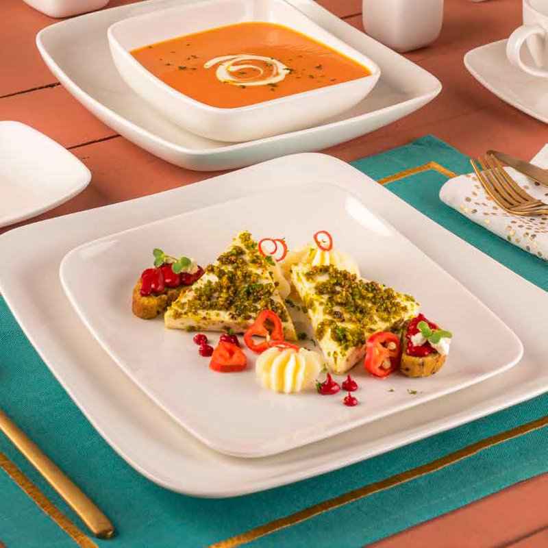 15x15 cm Ariane Vital Square plato llano porcelana set 12 uds