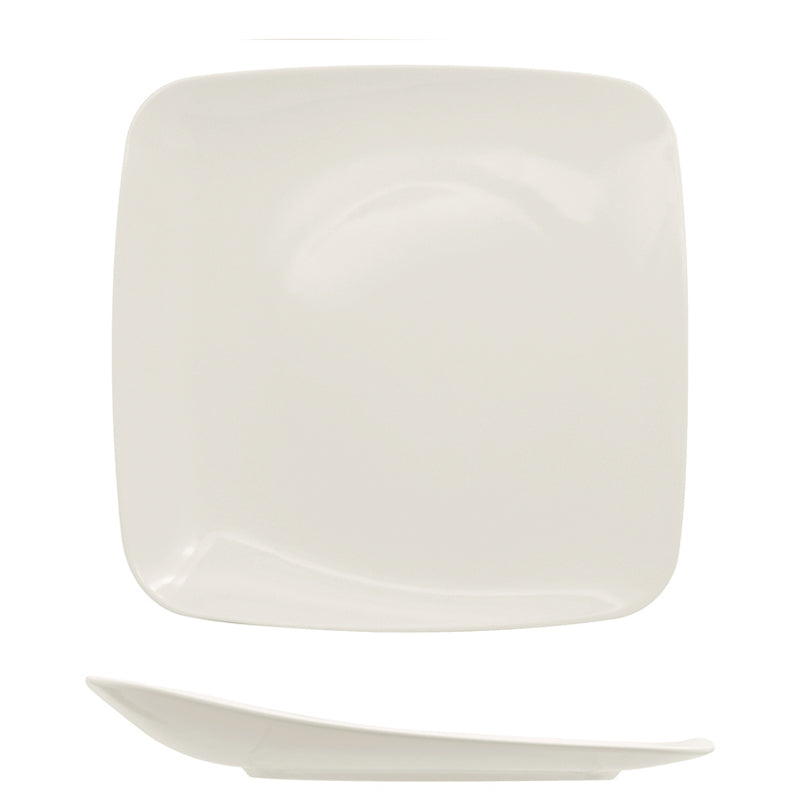 30X30 Cm Ariane Vital Square Piatto Piano In Porcellana Set 6 Pz