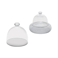 16 cm Crackle glass cloche