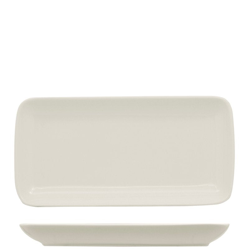 28X14 Cm Ariane Buffet Bandeja de Servicio Rectangular En Porcelana Set 6 piezas
