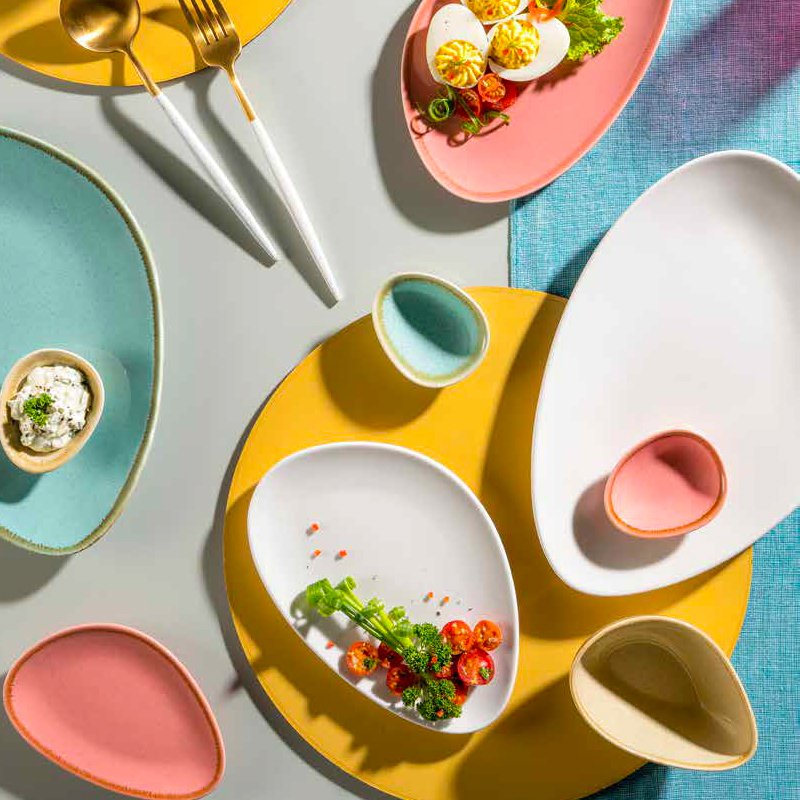 15x15 cm Ariane Island flat porcelain plate set of 12