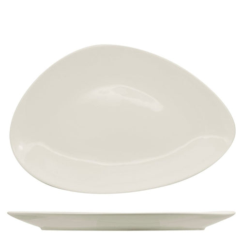 37X37 Cm Ariane Island Flat Plate in Porcelain Set of 6 Pcs