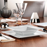 21,5x21,5 cm Kutahya Porselen Maya assiette creuse en porcelaine set de 12