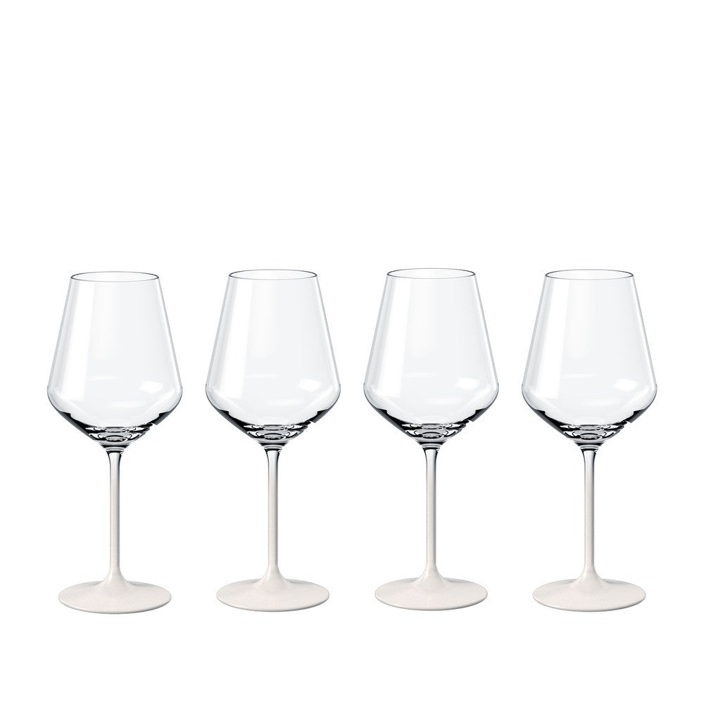 47 cl - Villeroy & Boch Manufacture Rock Blanc Calice Vino Rosso In Vetro Cristallino - Set 4 Pz
