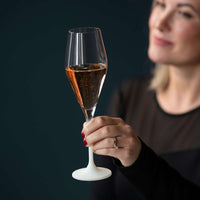 26 cl - Villeroy & Boch Manufacture Rock Blanc Calice Flute Champagne In Vetro Cristallino - Set 4 Pz