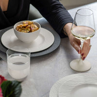 25 cl - Villeroy & Boch Manufacture Rock Blanc Bicchiere Acqua In Vetro Cristallino - Set 4 Pz