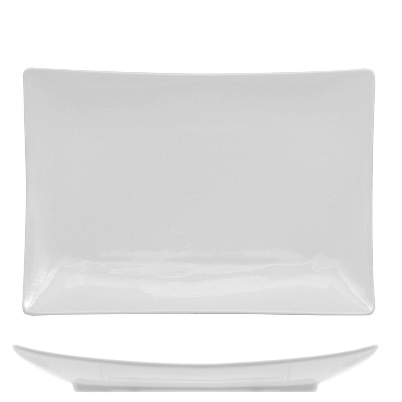 30X22 Cm Lioness Justwhite Serving Platter 3 Compartments Rectangular in Porcelain