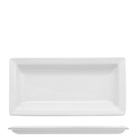 17.8x8.7 cm Lioness Justwhite rectangular presentation plate in porcelain set of 6