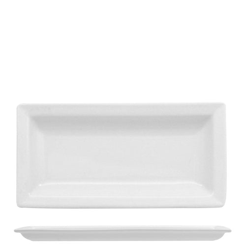 17.8x8.7 cm Lioness Justwhite rectangular presentation plate in porcelain set of 6