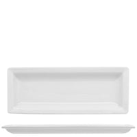 22 5X8 7 Cm Lioness Justwhite Assiette de présentation rectangulaire en porcelaine Set 6 Pcs