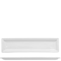 36X9 2 Cm Lioness Justwhite Bandeja de servicio rectangular de porcelana Set de 6 pz