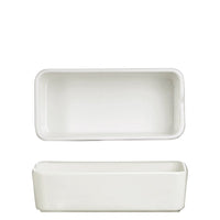 15x7.5 cm Arcoroc Mekkano high rectangular porcelain bowl