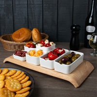 15x7.5 cm Arcoroc Mekkano high rectangular porcelain bowl