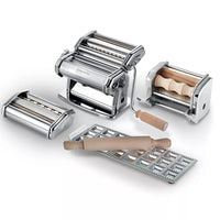 Imperia La Fabbrica Della Pasta Nudelmaschine aus Stahl mit Zubehör Set mit 3 Stück