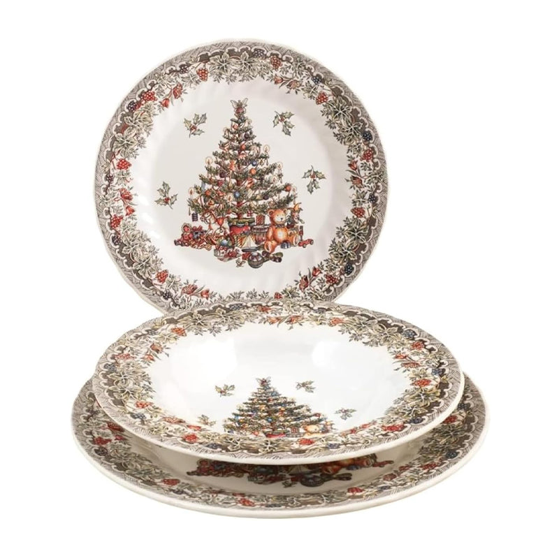 Churchill James Sadler And Sons Season Greetings Vajilla en terracota Set de 18 pzas