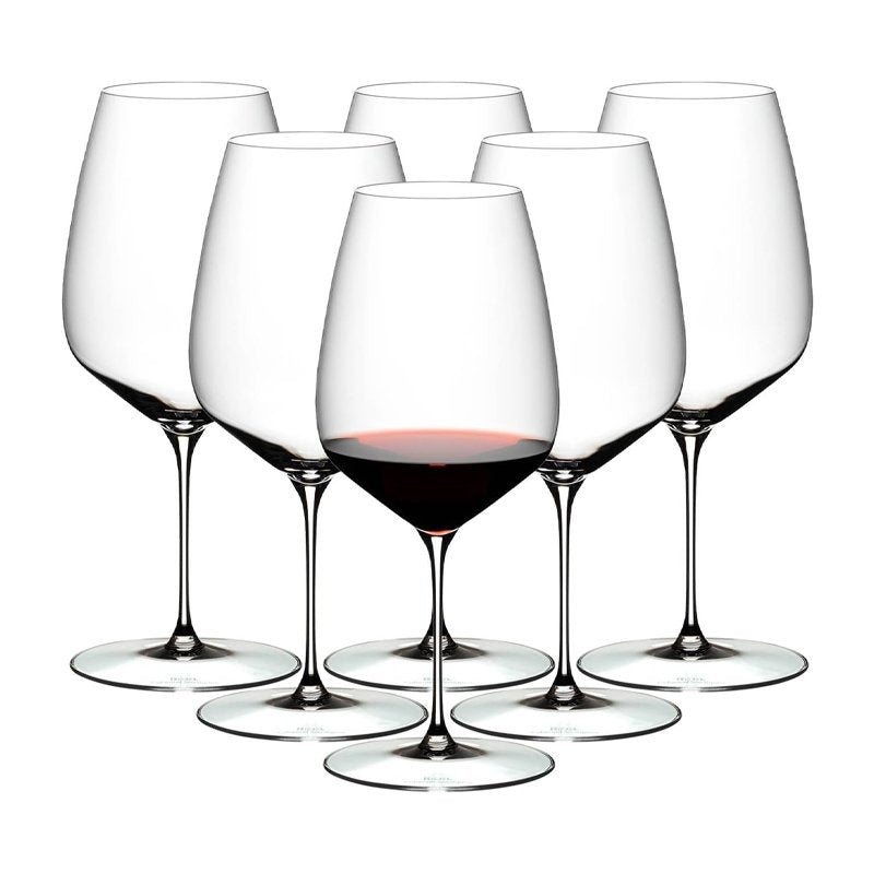 82 9 Cl Riedel Veloce Cabernet Merlot Red Wine Glass In Glass Set of 6 Pieces