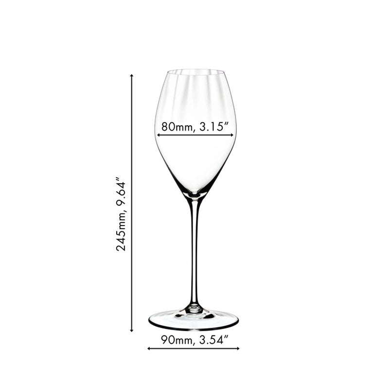 37 5 Cl Riedel Performance Flöte aus Glas - Set mit 4 Stück