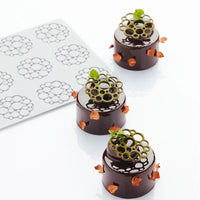 15 Forme Pavoni Circles 2 Stampo Decorazioni Fiori In Silicone