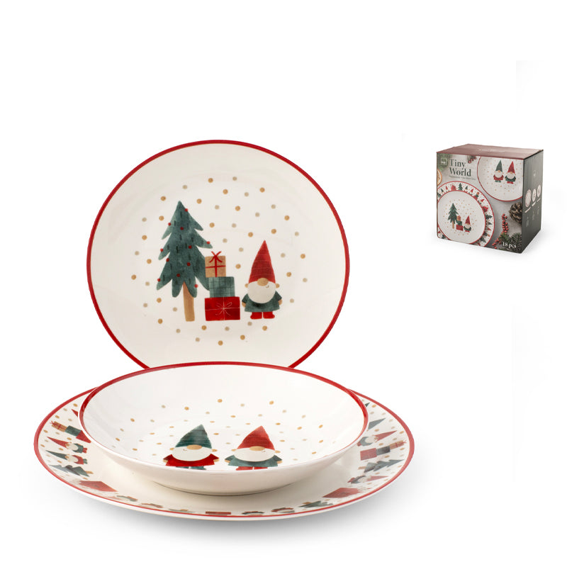 Handh Tiny World Servizio Piatti In Porcellana Set 18 Pz