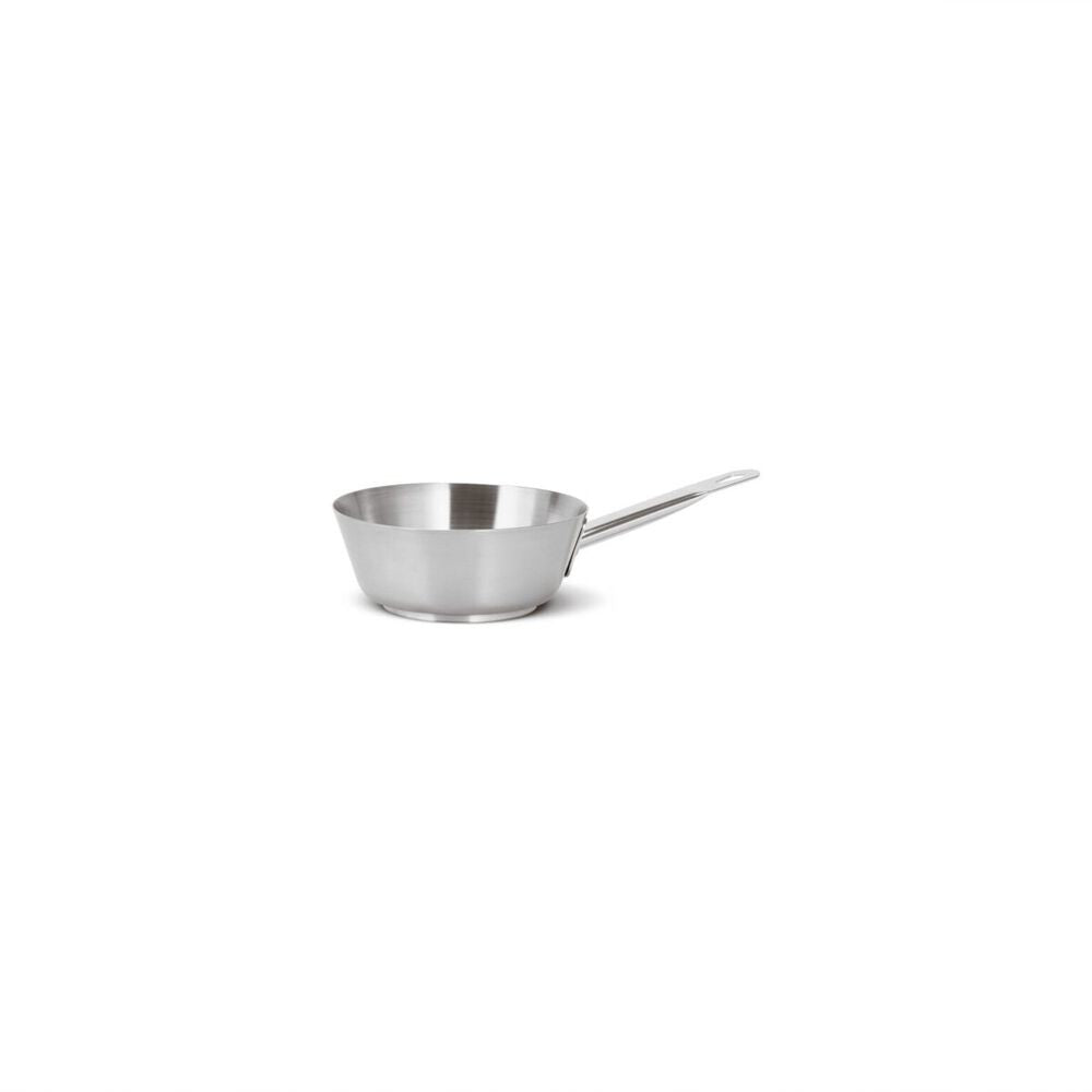 Paderno Series 1100 Grand Gourmet lage conische braadpan met handgreep in roestvrij staal