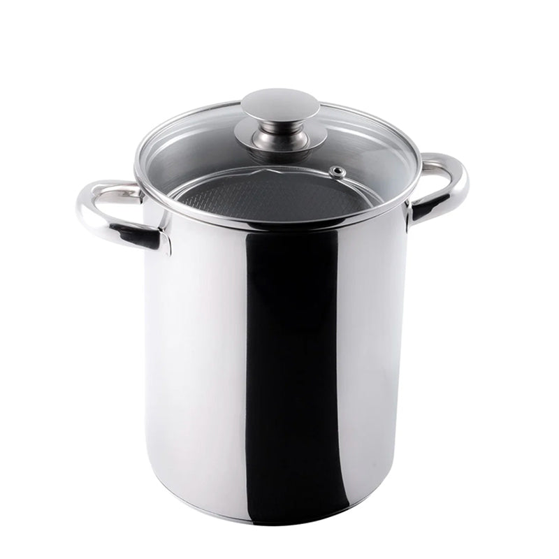 16 Cm Aeternum La Divina Reinox Tall Asparagus Pot with Lid in Stainless Steel