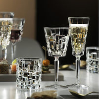 Rcr Cristalleria Italiana Etna Set Copas En Vidrio Luxion Set 18 Pz