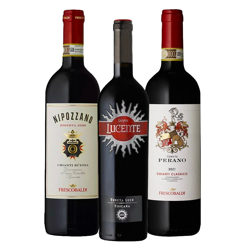 Neue Toskana-Verkostung Toscana Igt 2020 2021 Cantina Frescobaldi Set 3 Flaschen
