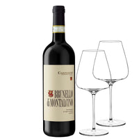 Carpineto Brunello Di Montalcino Docg 2019 Carpineto Set of 2 Italesse T Made Wine Glasses 70 Cl