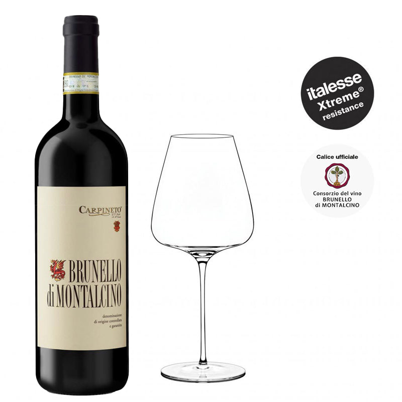 Carpineto Brunello Di Montalcino Docg 2019 Carpineto Set of 2 Italesse T Made Wine Glasses 70 Cl