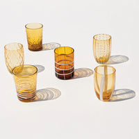 Zafferano Melting Pot water glass in glass - set of 6 pieces