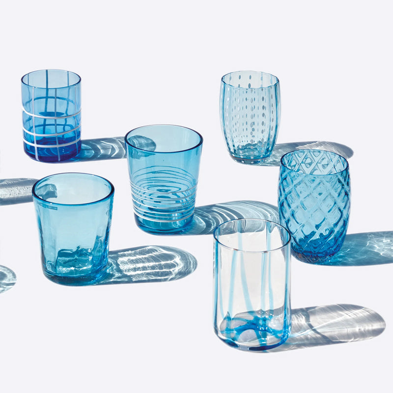 Zafferano Melting Pot water glass in glass - set of 6 pieces