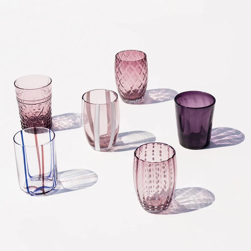 Zafferano Melting Pot water glass in glass - set of 6 pieces