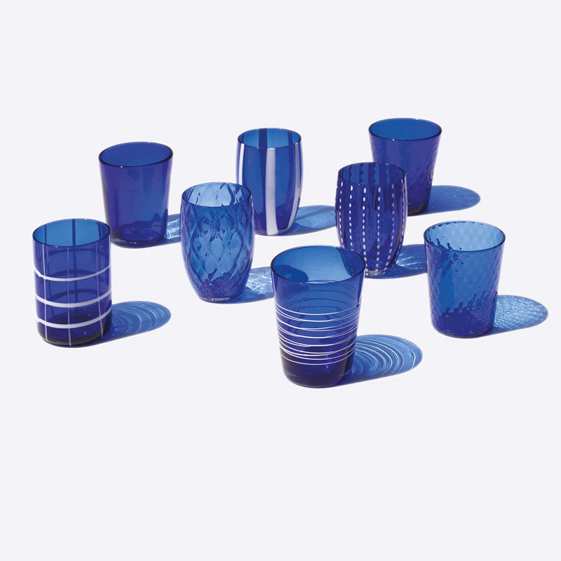Zafferano Melting Pot water glass in glass - set of 6 pieces