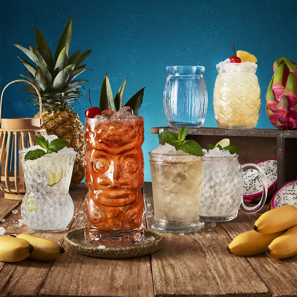 58 cl - Bormioli Rocco Bartender Tiki Cocktail Glass In Glass - Set of 6 Pcs