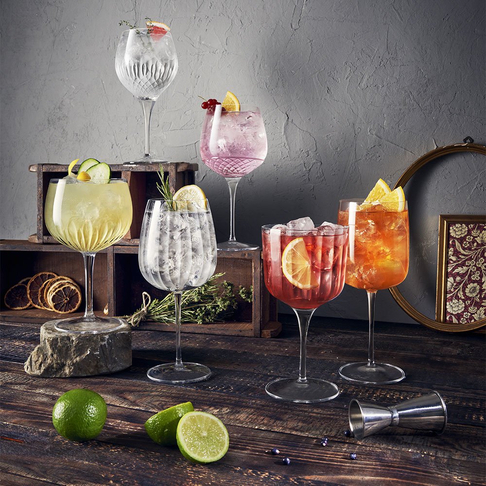 60 cl - Bormioli Luigi Gin & Tonic Sloe Gin Tonic Glass in Glass - Set of 2 Pcs