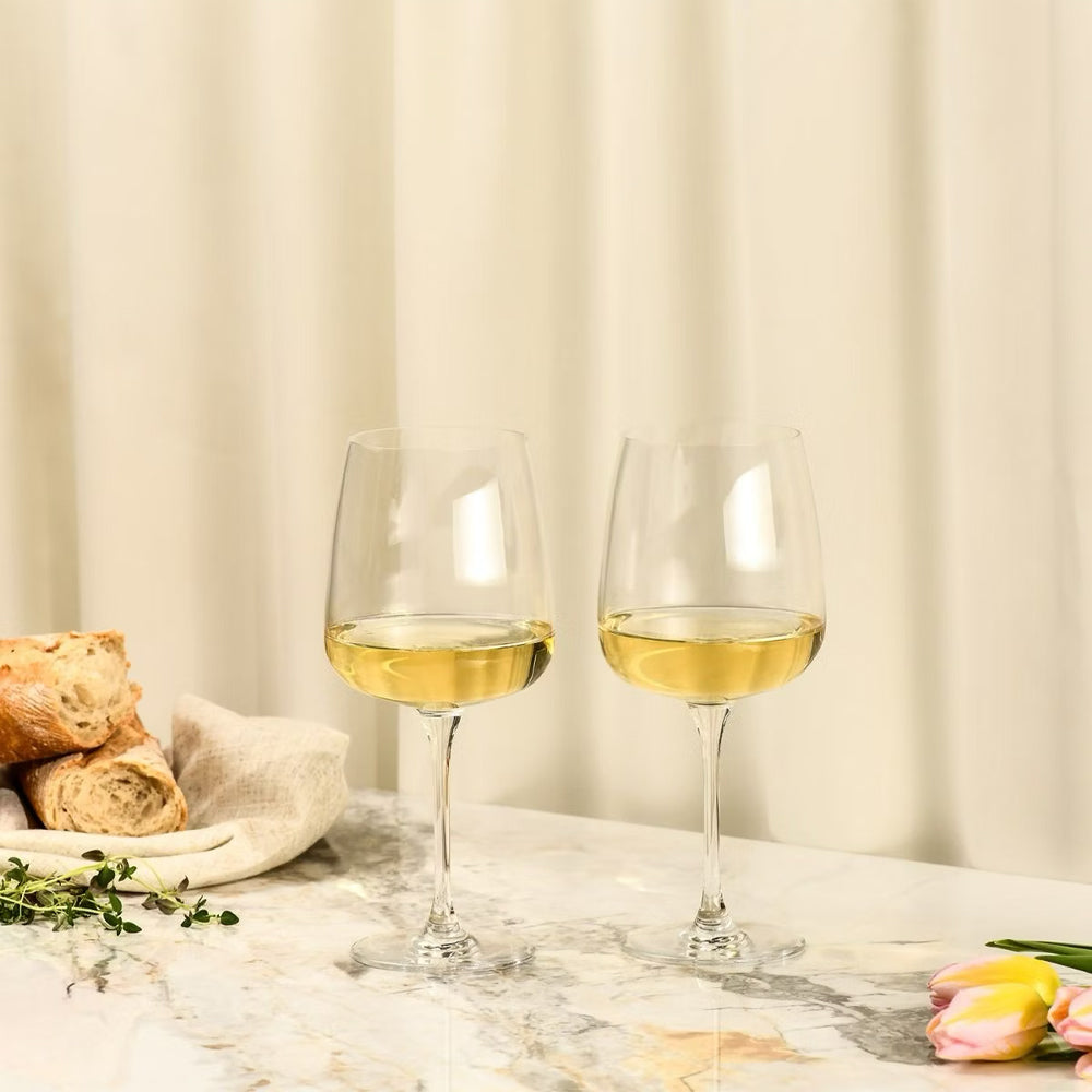 65 cl - Krosno Modern Copa Vino Blanco En Vidrio Sonoro Set de 4 Piezas