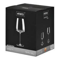75 cl - Krosno Modern Rotweinglas Aus Klangvollem Glas Set mit 4 Stück