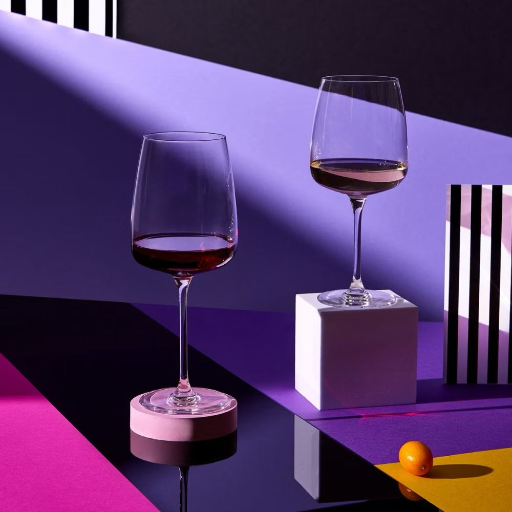 75 cl - Krosno Modern Rotweinglas Aus Klangvollem Glas Set mit 4 Stück