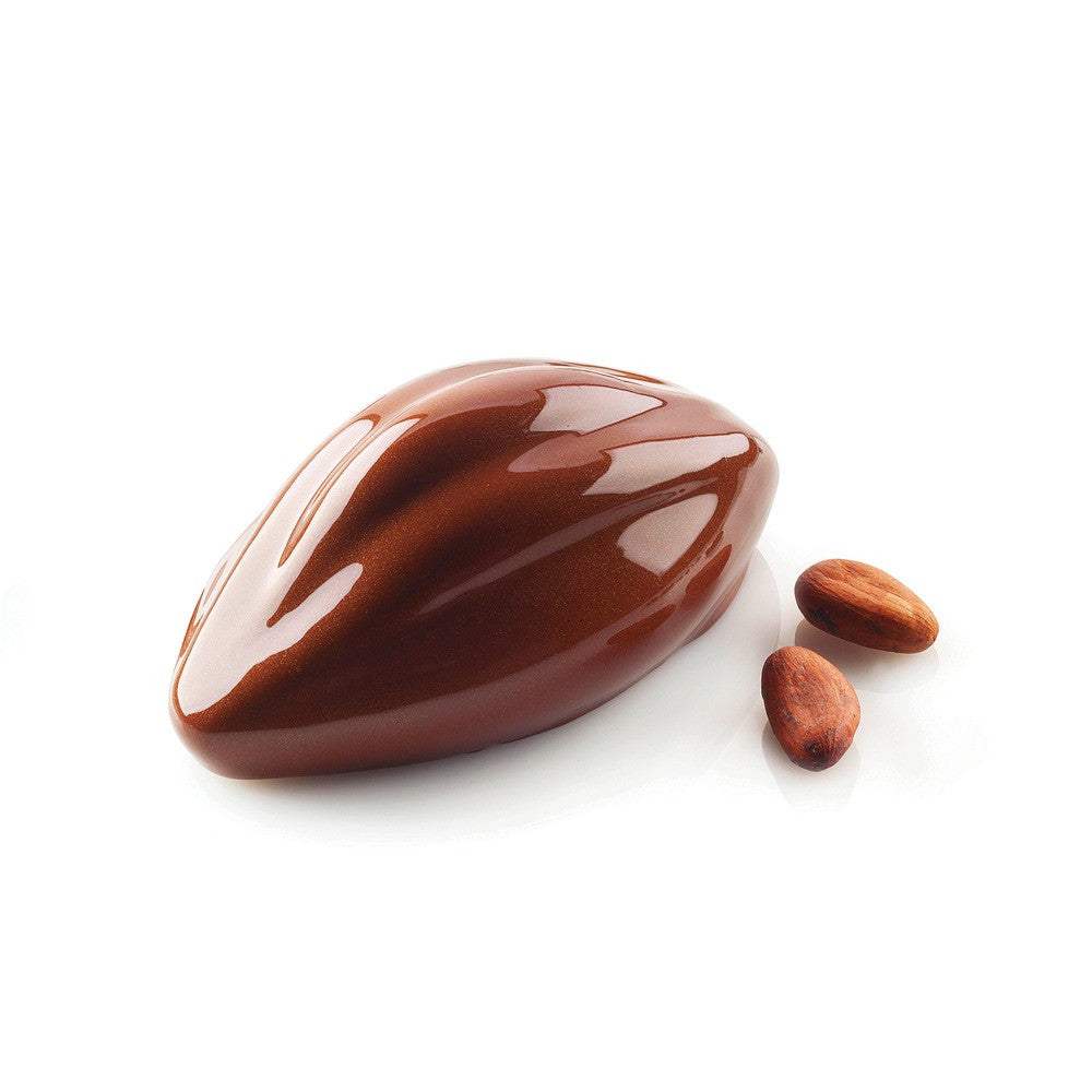 6 Holtes - Silikomart Cacao 120 Realistische fruitgebak vorm in silicone cutter inbegrepen