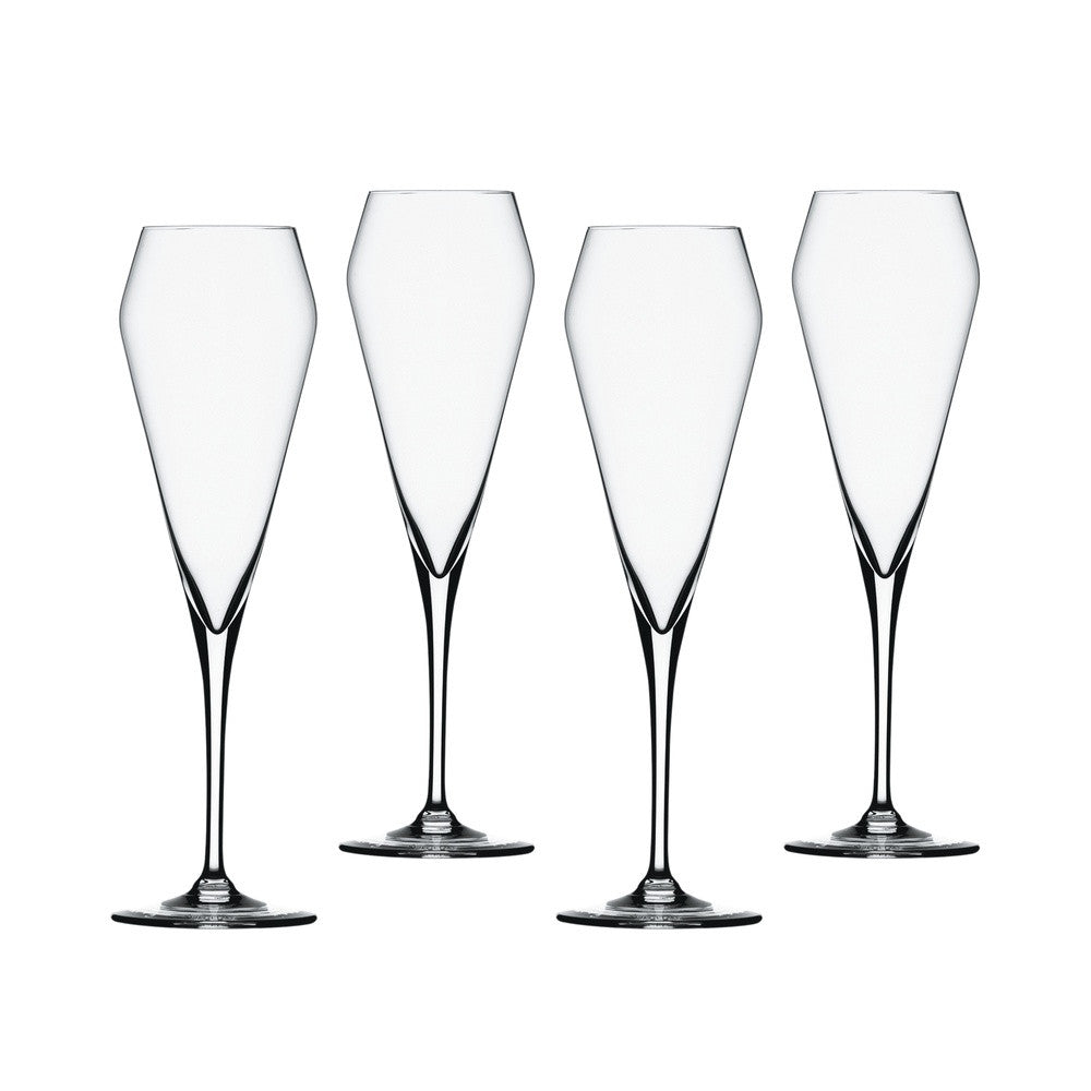 25.2 cl - Spiegelau Willsberger Anniversary Champagne Flute In Crystal Glass - Set of 4 Pcs