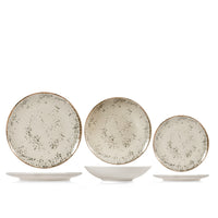 H&H Coupe Planet Servizio Piatti In Stoneware - Set 18 Pz