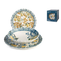 H&H Coupe Sicily Tafelservice Aus Steinzeug - Set mit 18 Stück
